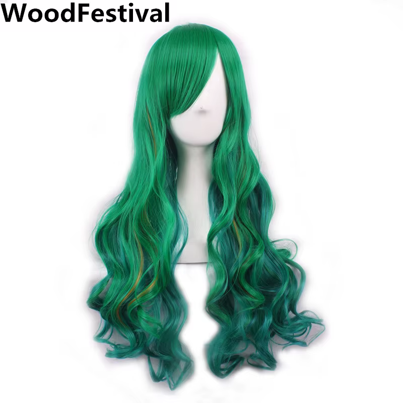 Perruque de Cosplay verte