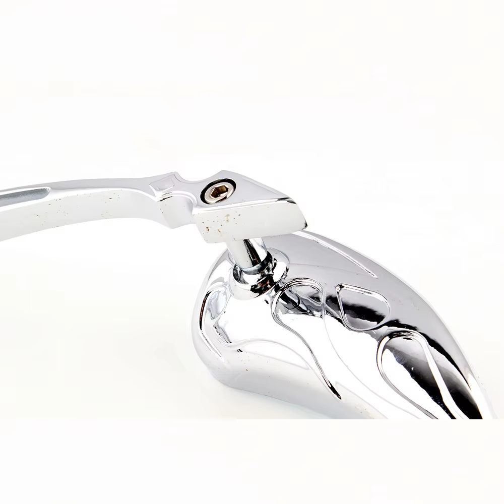 Mini rétroviseurs latéraux chromés personnalisés en forme de larme pour moto, vélo de sport de rue, croiseur Chopper, Harley Sportster Softail XL