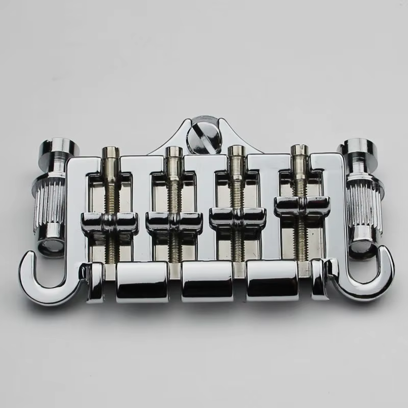 Cordier de pont de basse chromé à 3 points et 4 cordes pour pièces de guitare GBS EP