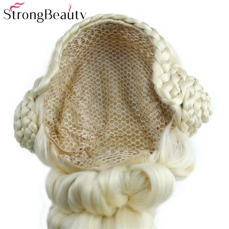 Perruque femme perruque synthétique Blonde et noire forte beauté