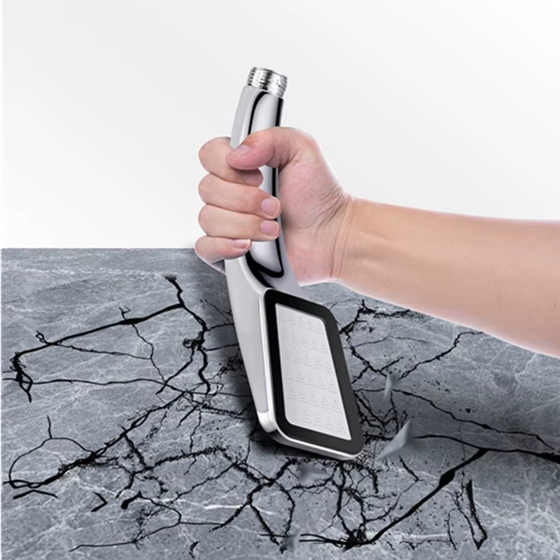 Pommeau de douche à 300 trous, haute pression, économie d'eau, débit avec buse de pulvérisation ABS chromé, douche carrée, accessoires de salle de bains