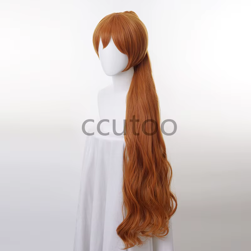 Ccutoo Thumbelina perruque 100 cm de Long cheveux synthétiques bouclés Cosplay Costume perruques puce queue de cheval + bonnet de perruque gratuit
