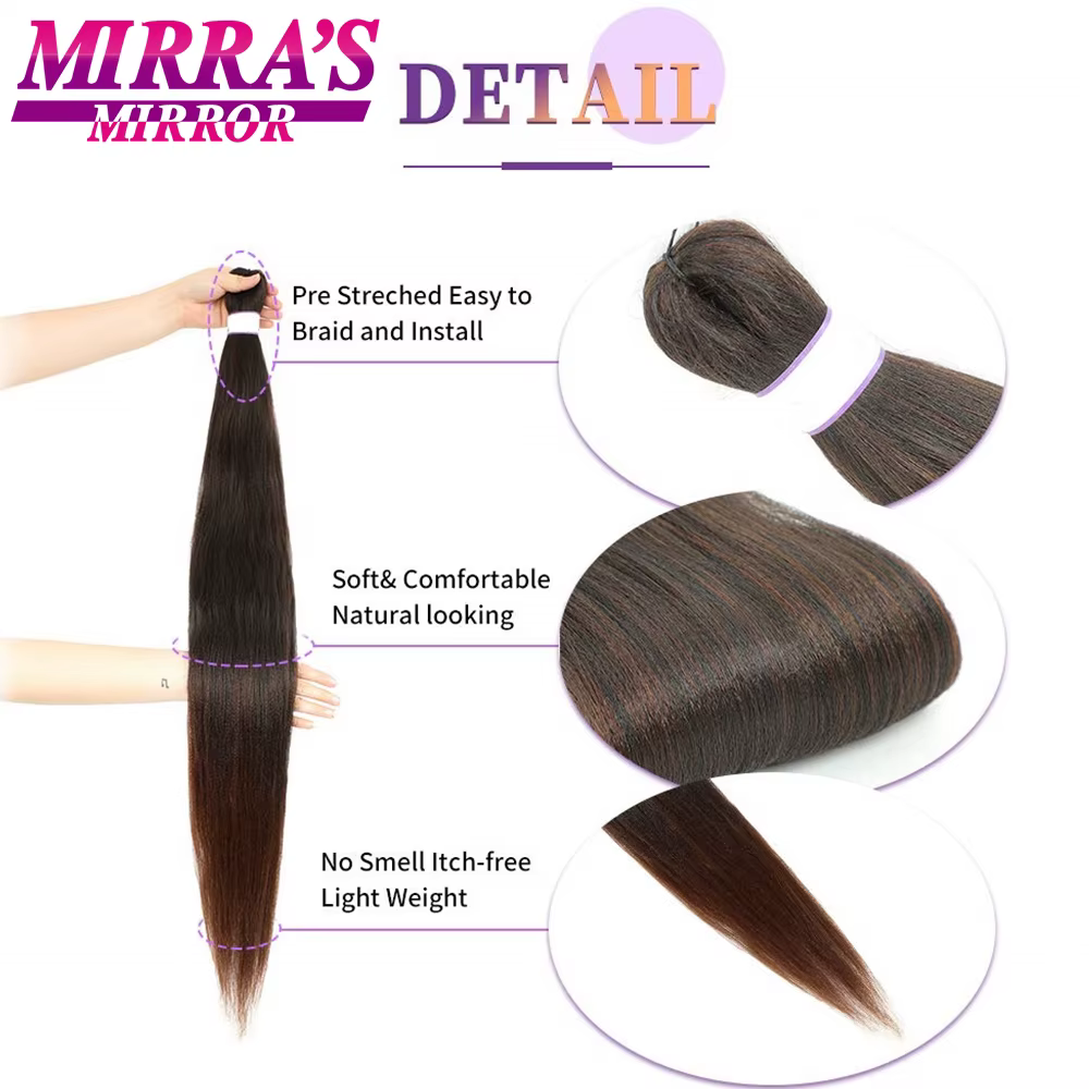 Tressage cheveux pré-étiré 48 "long