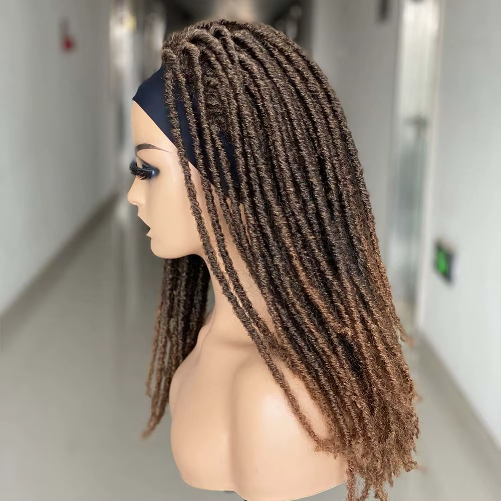 Perruque de Cosplay Dreadlock synthétique, bandeau tressé au Crochet, résistant à la chaleur, perruques de couleur noire pour femmes/hommes noirs au quotidien