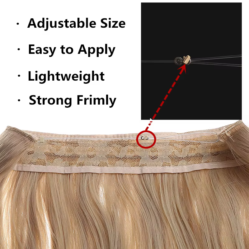 SARLA synthétique sans pince Extension de cheveux Ombre naturel faux postiche longue droite