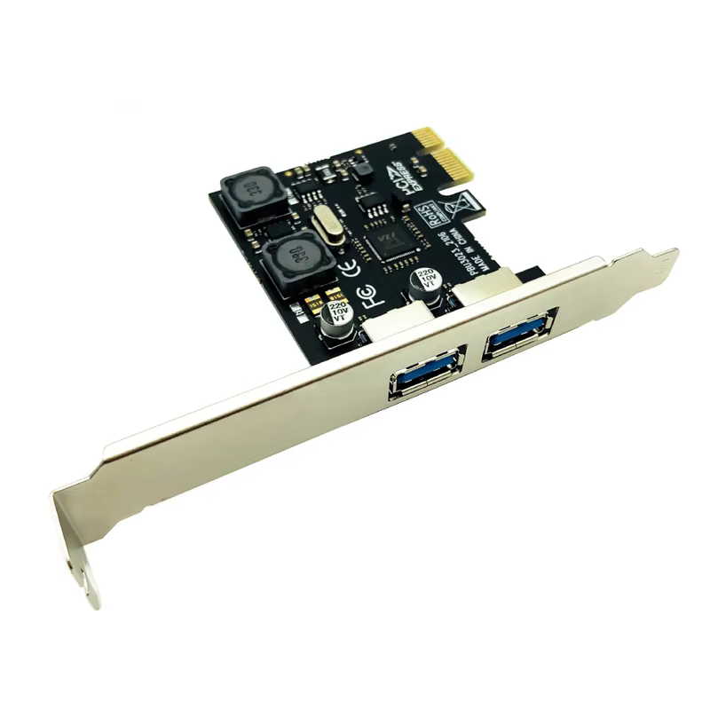 Adaptateur USB 3.0 PCI Express PCI e vers 2 ports USB 3 carte adaptateur d'extension USB3 PCIe PCI-e x1 convertisseur de contrôleur pour ordinateur de bureau