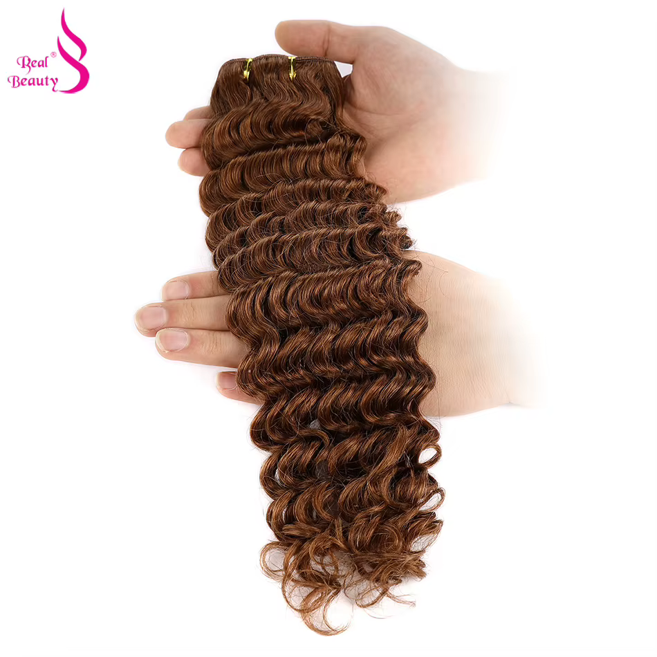 Extensions de cheveux humains vague profonde paquets
