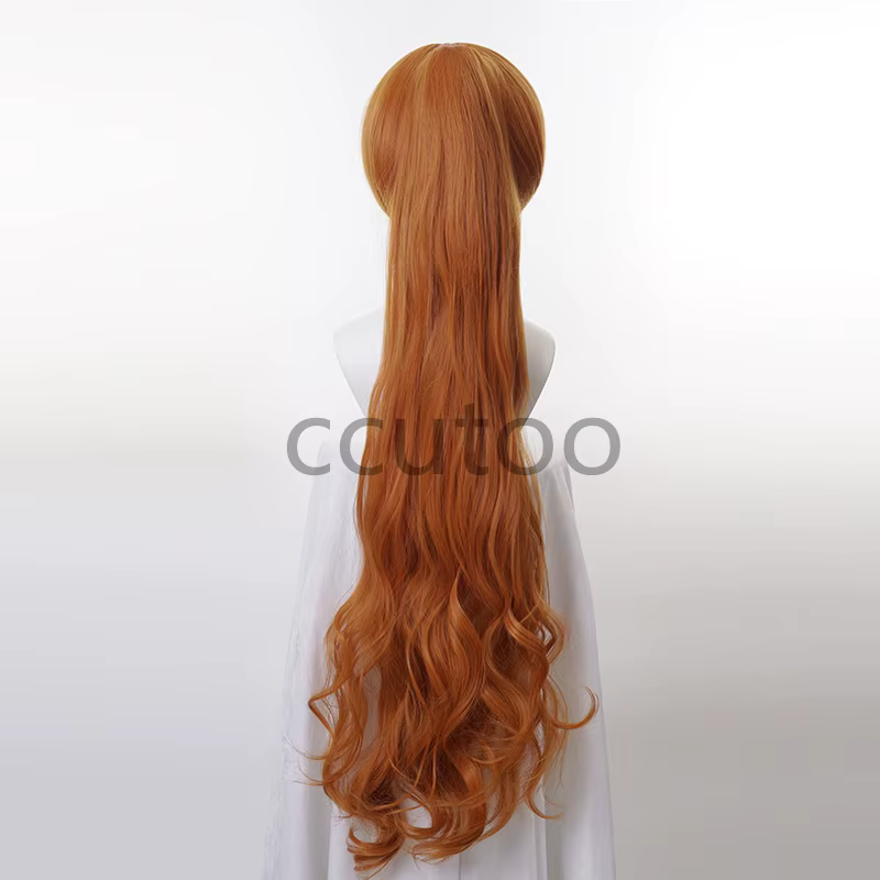 Ccutoo Thumbelina perruque 100 cm de Long cheveux synthétiques bouclés Cosplay Costume perruques puce queue de cheval + bonnet de perruque gratuit