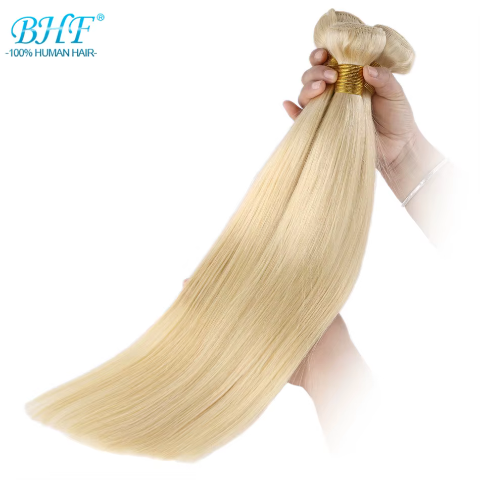 Tissage de Cheveux Humains Lisses Blonds