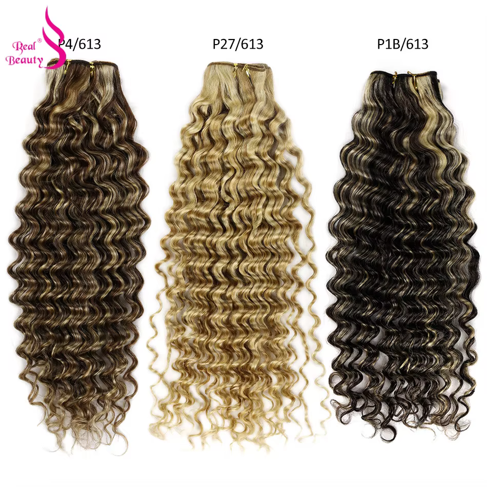 Extensions de cheveux humains vague profonde paquets