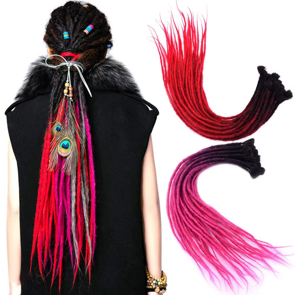 Dreadlocks synthétiques faits à la main pour femmes