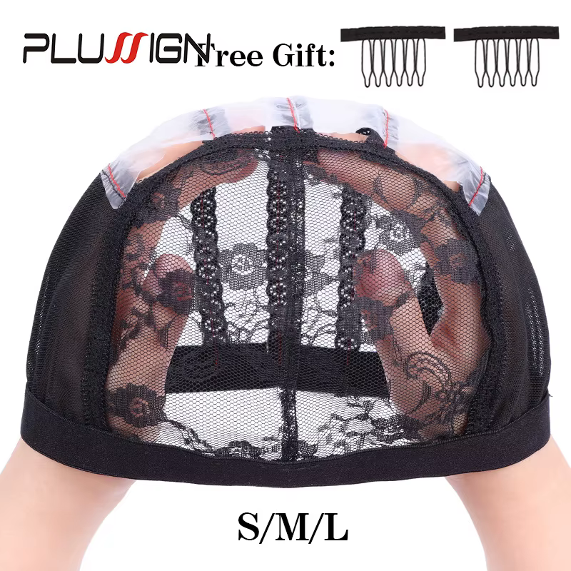 Bonnet de perruque en filet ventilé (1 pièce) avec 2 peignes