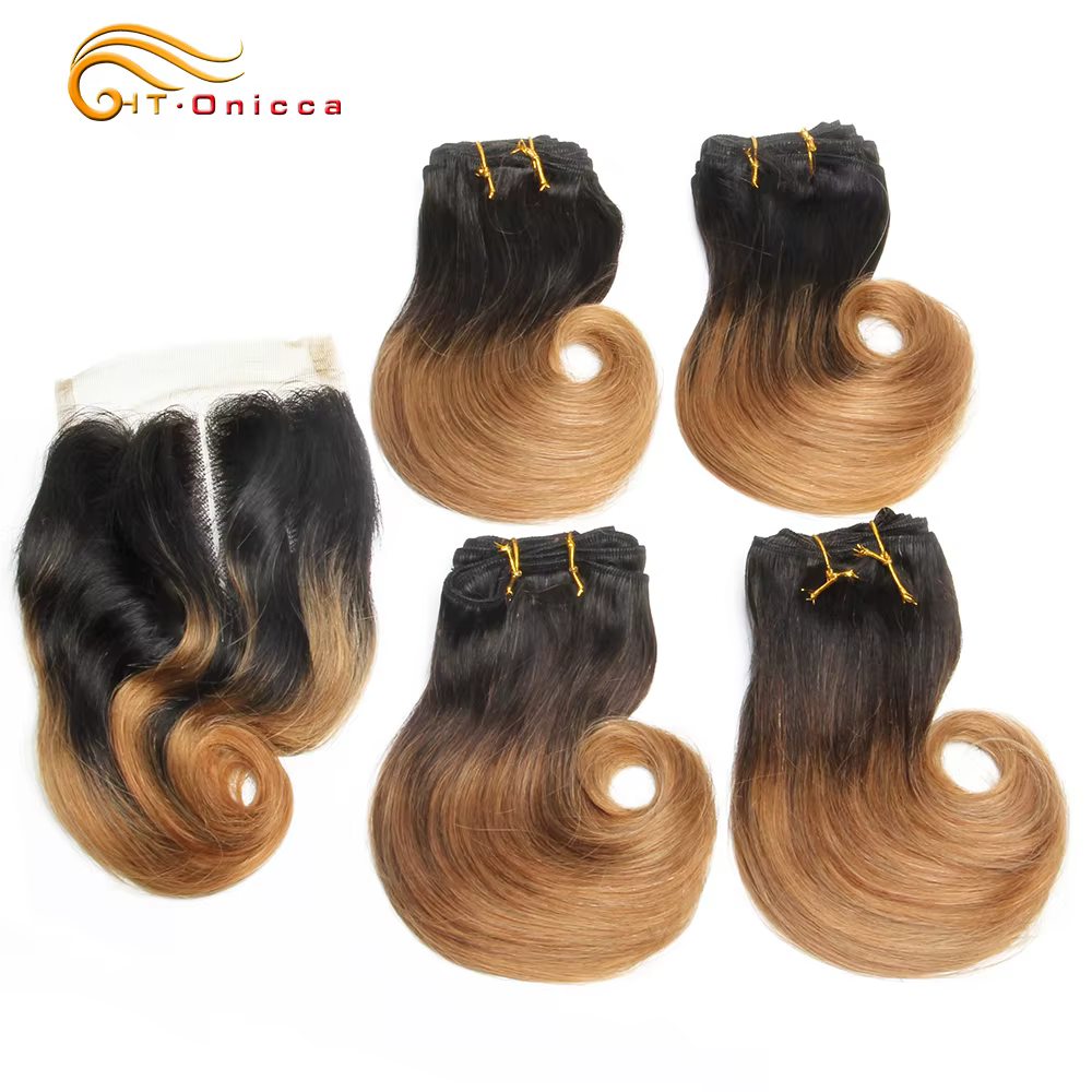 Mèches doubles de cheveux avec fermeture