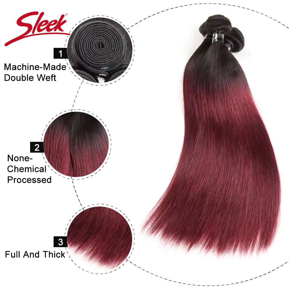 Tissage en lot brésilien Remy lisse ombré