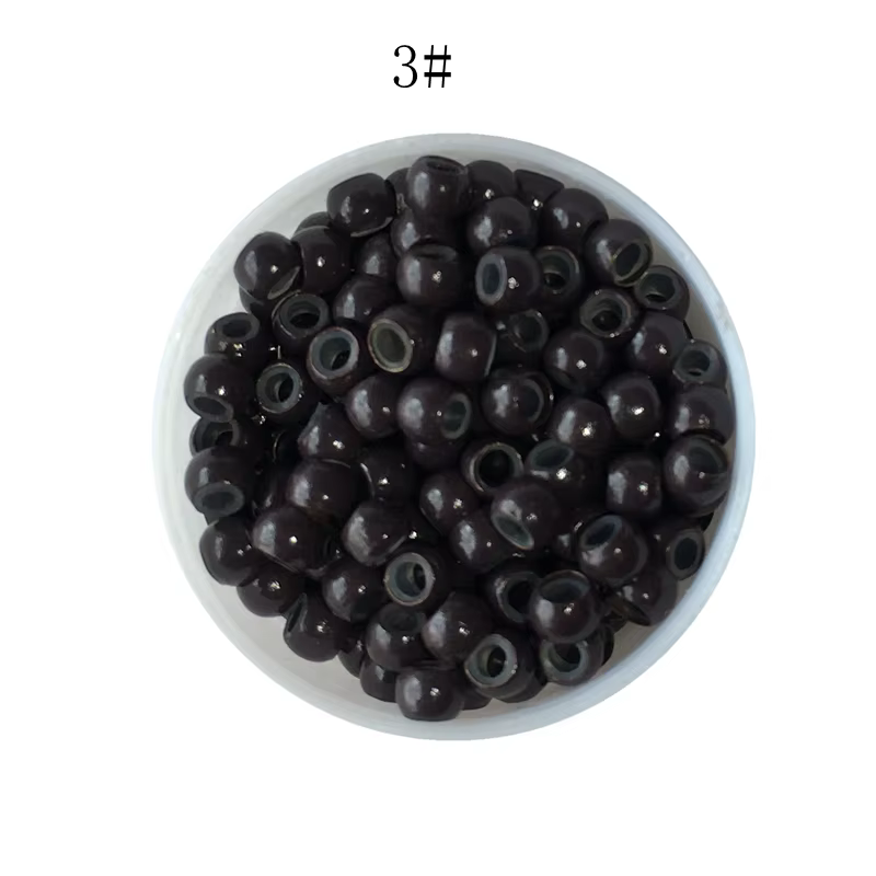 3000 pièces/lot, anneaux nano en silicone noir de 2