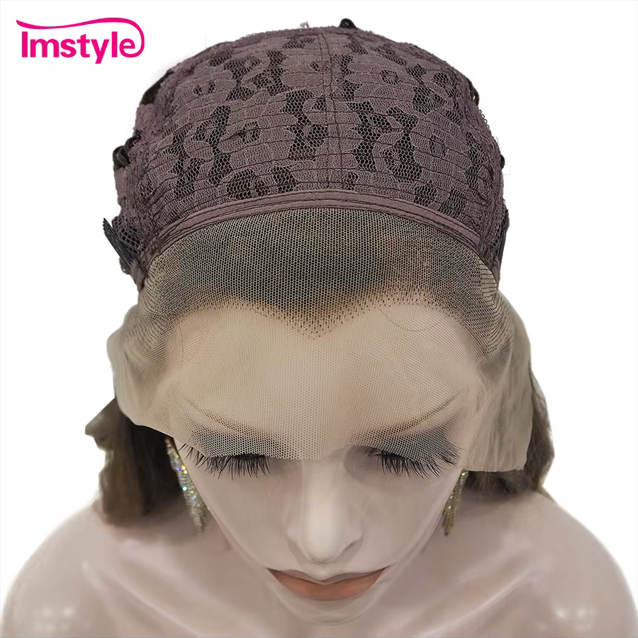 Imstyle-Perruque Synthétique Lace Front Wig pour Femme, Cheveux Longs Naturels Ondulés, Fibre de Degré de Chaleur, localité, Brun Mixte, 03/Wigs