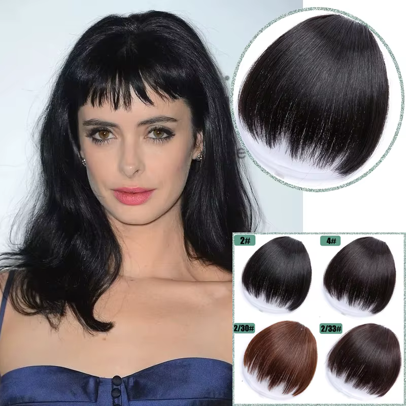 Extensions de cheveux frange à clipser pour femmes