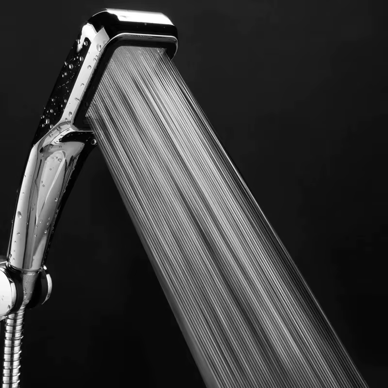 Pommeau de douche à 300 trous, haute pression, économie d'eau, débit avec buse de pulvérisation ABS chromé, douche carrée, accessoires de salle de bains