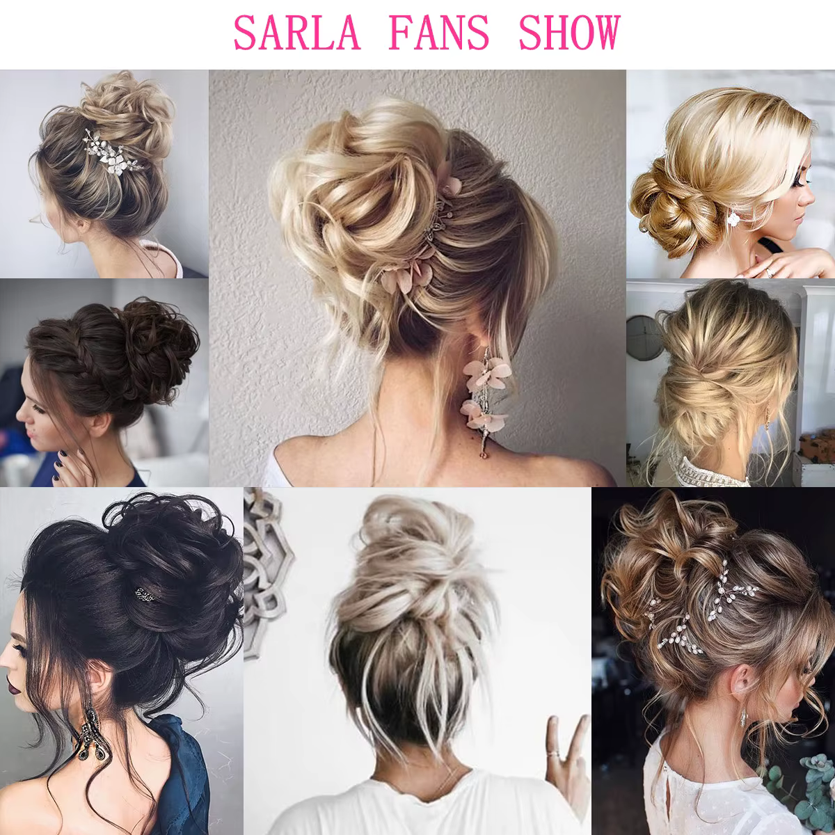 Chignon synthétique en désordre à usage quotidien