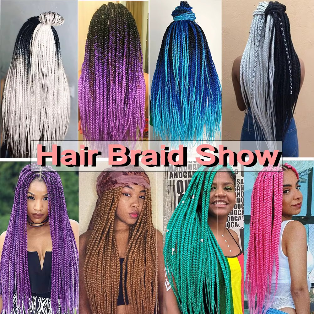 Extensions de cheveux synthétiques pour tresses