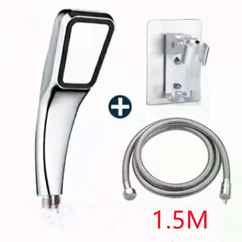 Pommeau de douche à 300 trous, haute pression, économie d'eau, débit avec buse de pulvérisation ABS chromé, douche carrée, accessoires de salle de bains