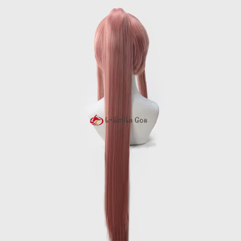 Monika-Perruque Cosplay DDLC avec Queue de Cheval Longue de 100cm