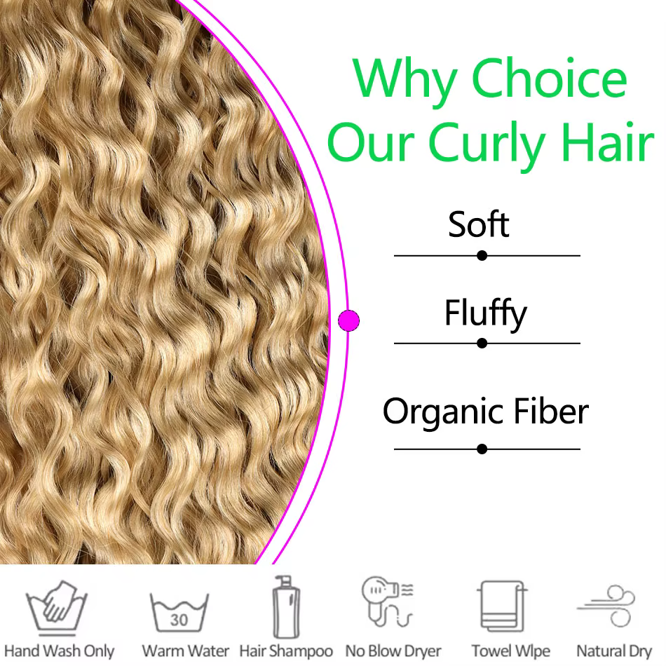 Extensions de cheveux synthétiques avec Closure