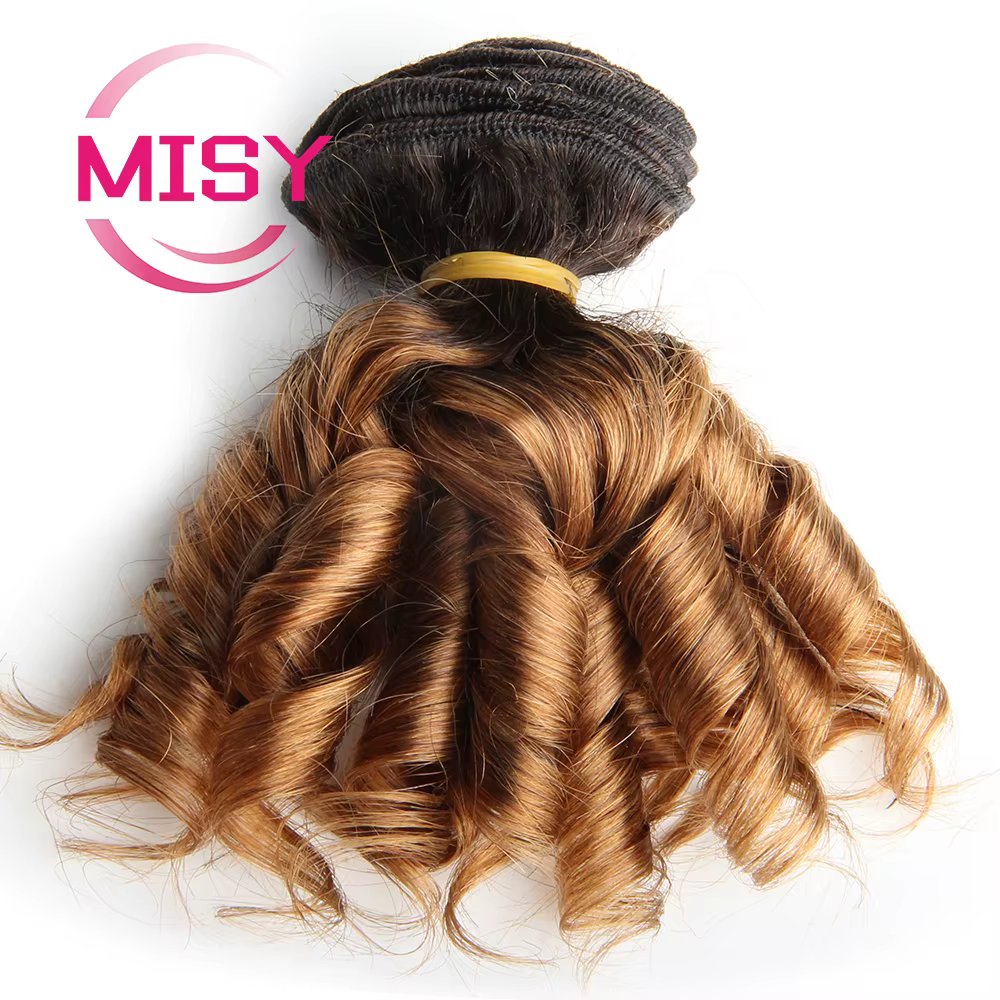 Tissage en lot brésilien naturel Remy bouclé ombré pour femme