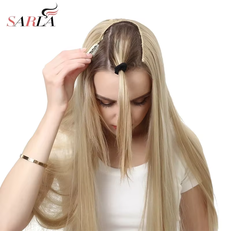 Extension capillaire synthétique à Clip en U