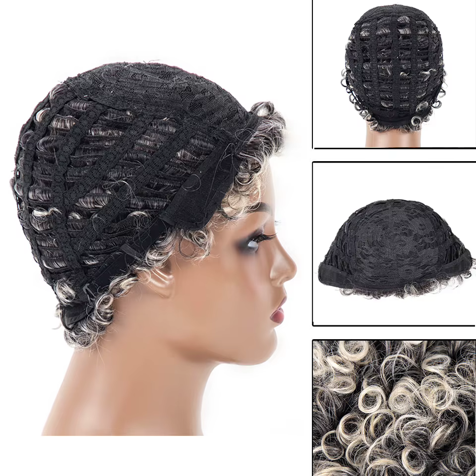 Perruque Synthétique Afro Courte et Bouclée pour Femme