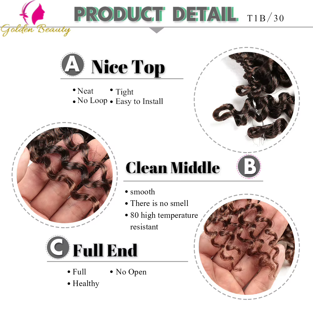 Extensions capillaires synthétiques longues au Crochet