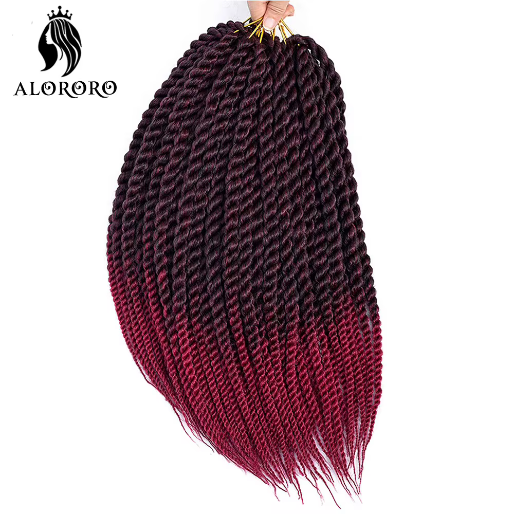 Alororo-Extensions Capillaires Synthétiques Torsadées Ombré Cloches
