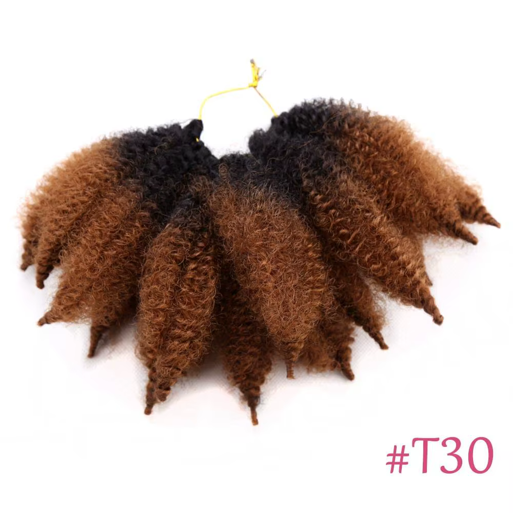 Marley tresses cheveux synthétiques 8 pouces doux Afro crépus torsion Crochet tresse Extensions