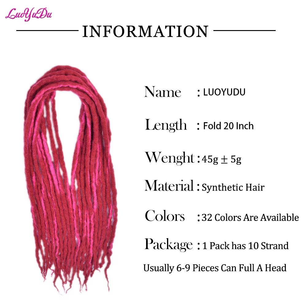 Pour cheveux Double extrémités doux Dreadlocks Extensions