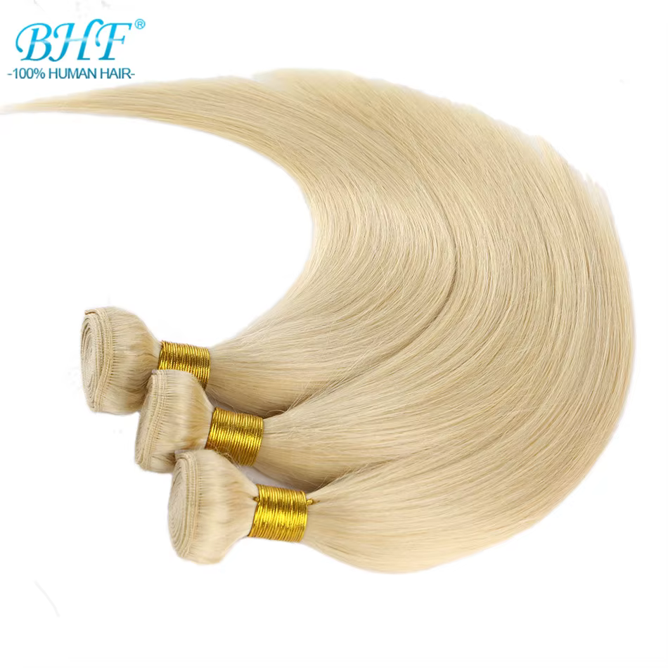 Tissage de Cheveux Humains Lisses Blonds