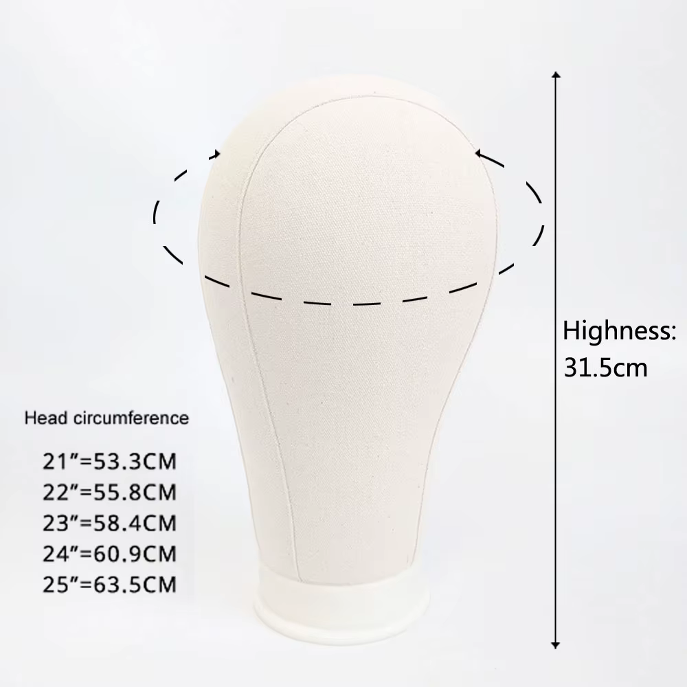 Support de tête de perruque en toile