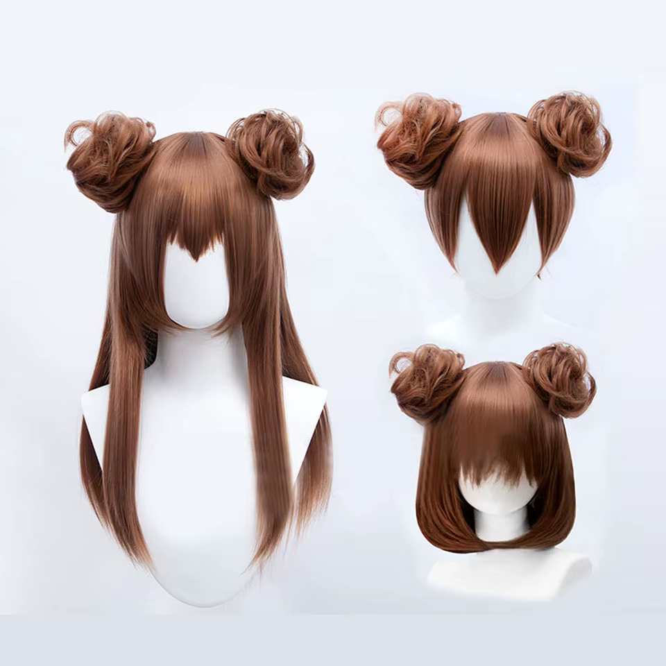 AOSIWIG 23 couleurs cheveux courts bouclés Chignon accessoires synthétique Cosplay