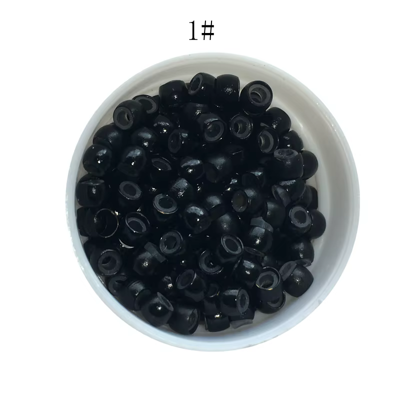 3000 pièces/lot, anneaux nano en silicone noir de 2