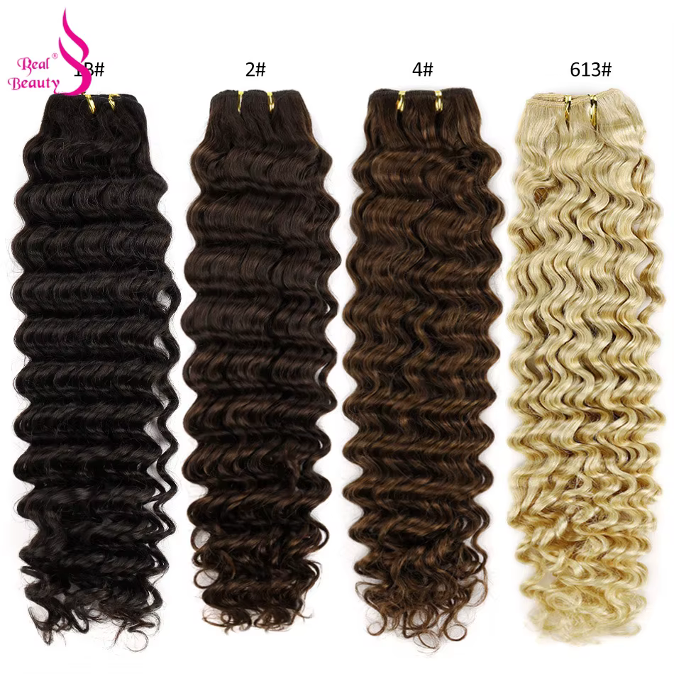Extensions de cheveux humains vague profonde paquets