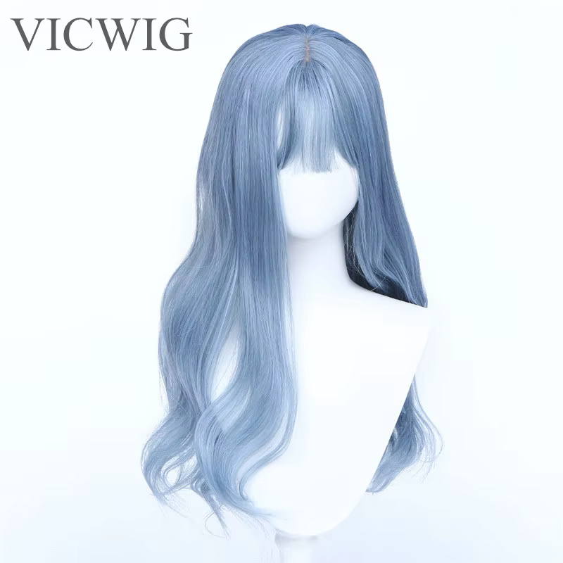 VICWIG – perruque de Cosplay synthétique avec frange