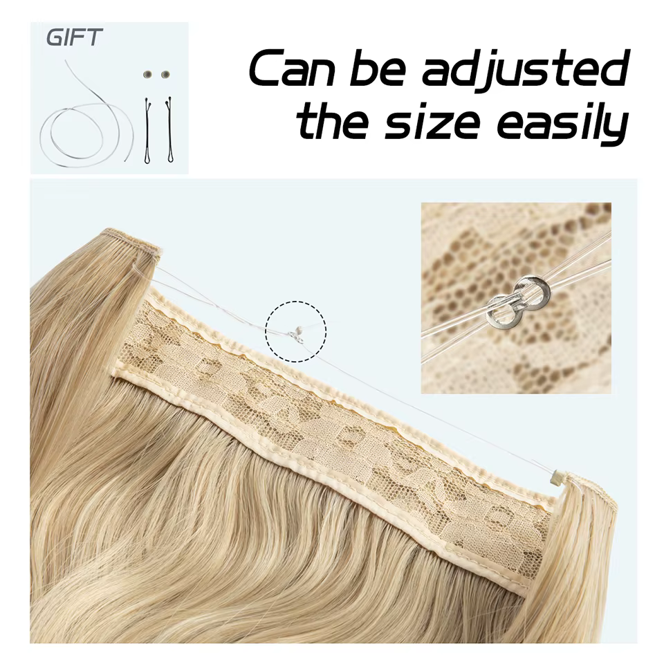 Extensions de cheveux synthétiques sans Clip
