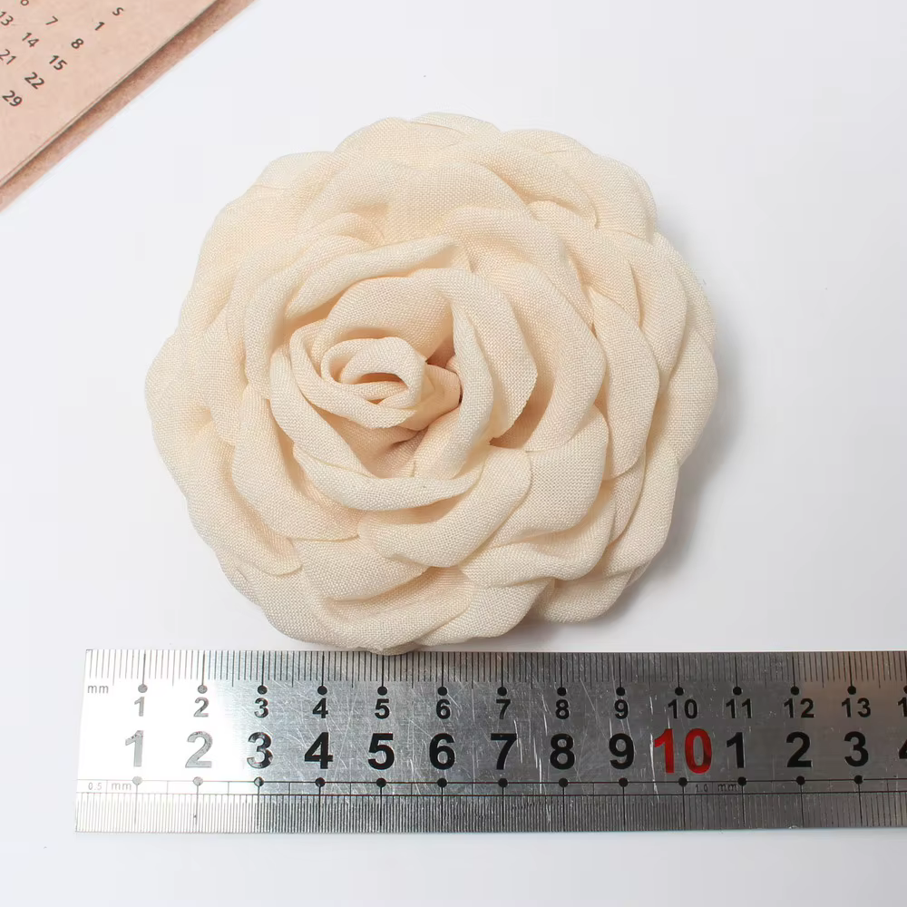 Pinces à cheveux en tissu à fleurs roses pour femmes et filles
