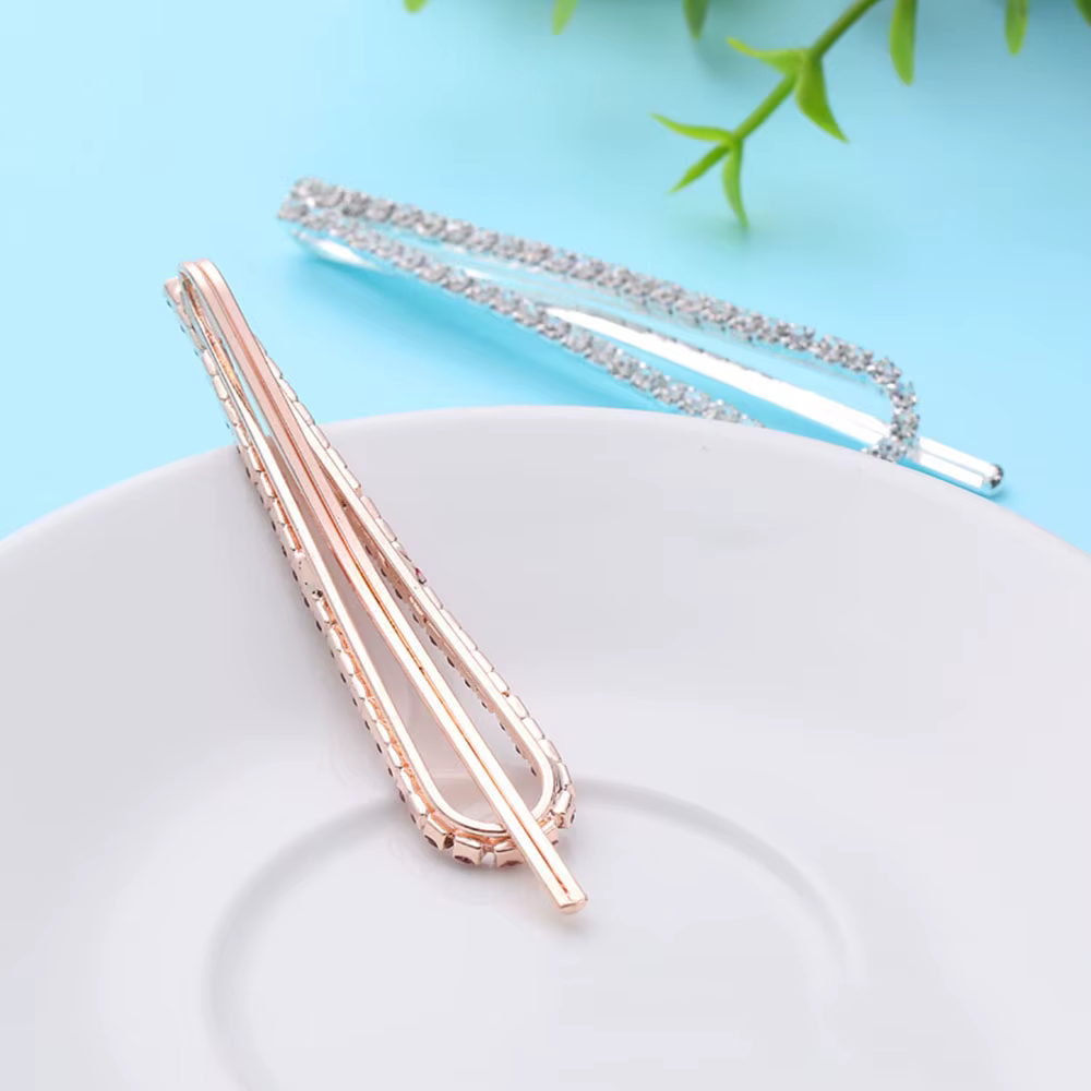 Pinces à cheveux en cristal strass pour femmes