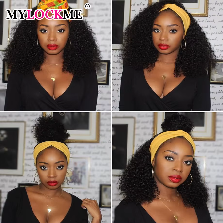 MYLOCKcloser-Perruque Brésilienne Naturelle Crépue et Bouclée pour Femme Noire