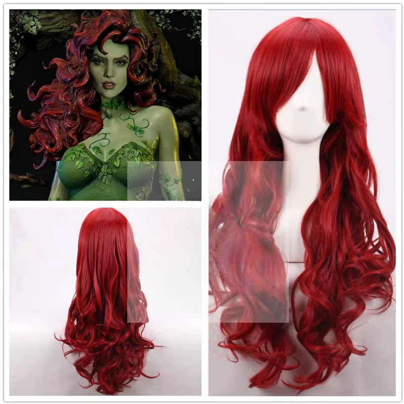 Perruques de Cosplay Anime Poison Ivy 70cm