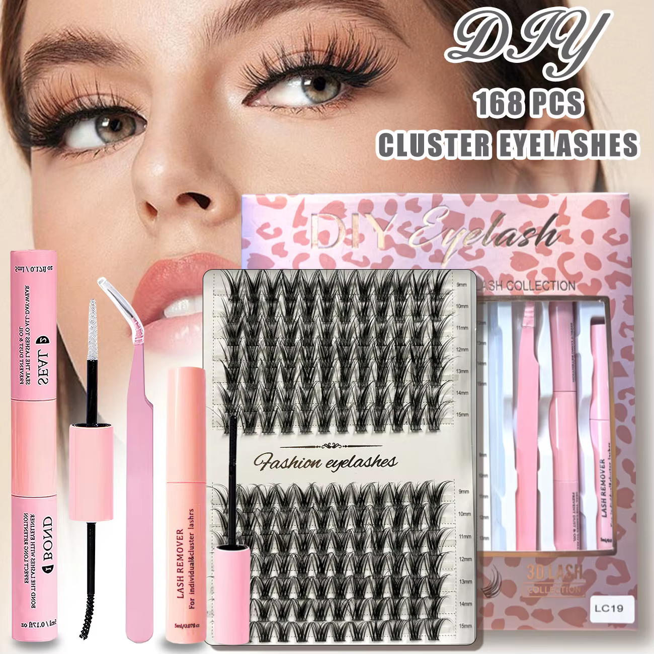 Kit d'Extensions de Cils Individuels à Faire Soi-Même