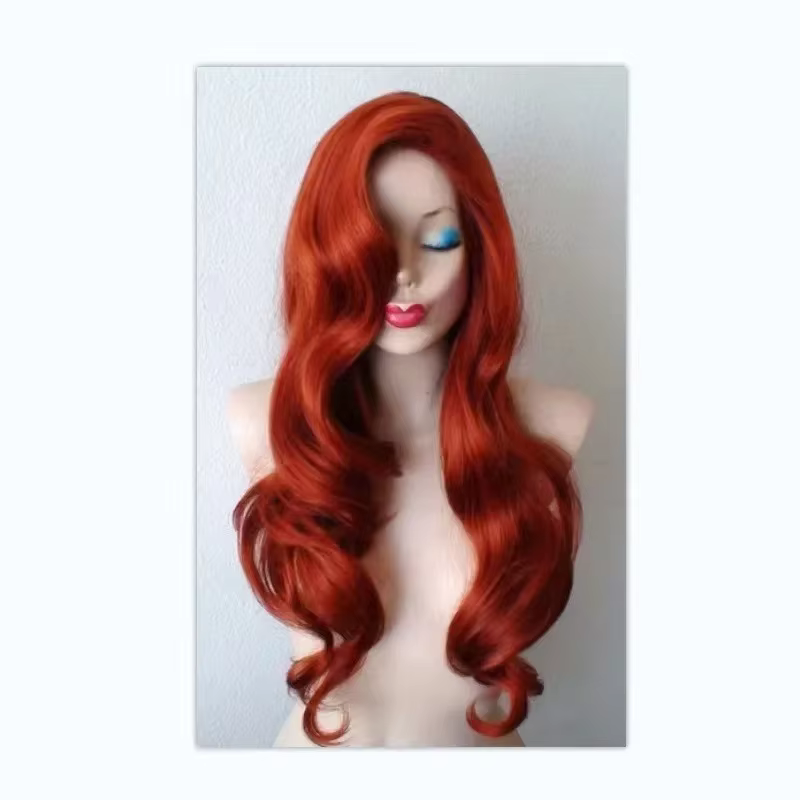 Anime la petite sirène rôle Cos perruque Halloween mascarade habiller cheveux longs bouclés boule
