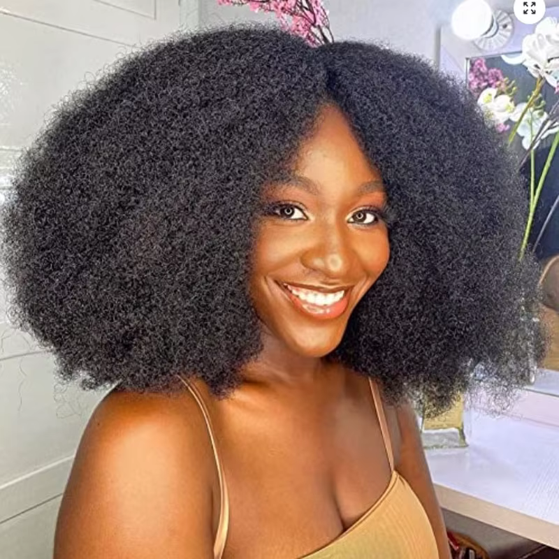 Tissage Afro bouclé et crépu avec Lace Frontal Closure d'oreille à oreille