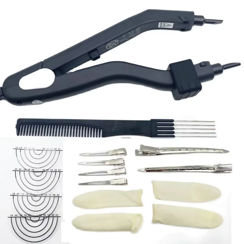 Pince à extensions capillaires professionnelle à pointe chauffante intelligente