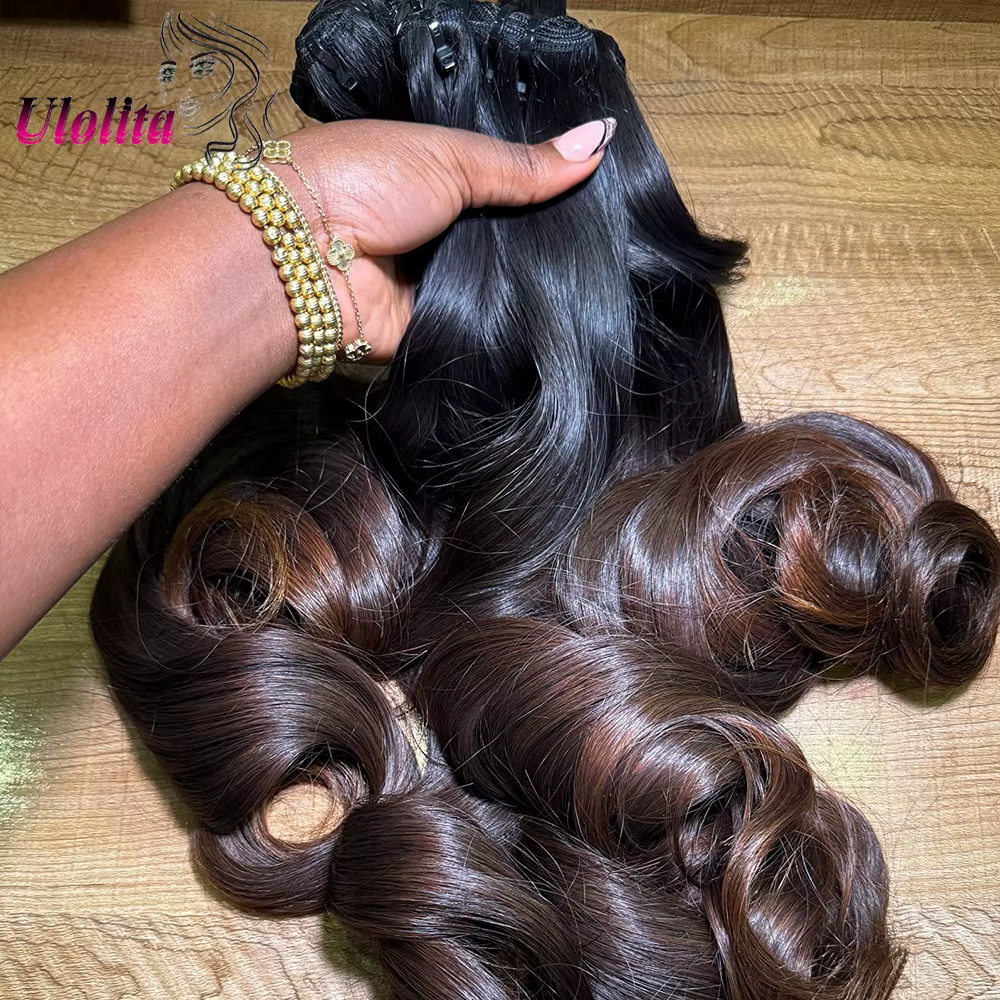 Extensions de cheveux humains ondulés
